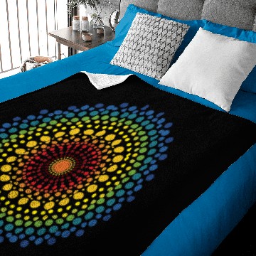 Discover Rainbow Mandala Dotted Baby Blankets