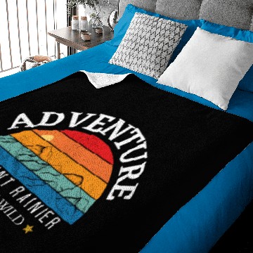 Discover Adventure Mount Rainier Baby Blankets