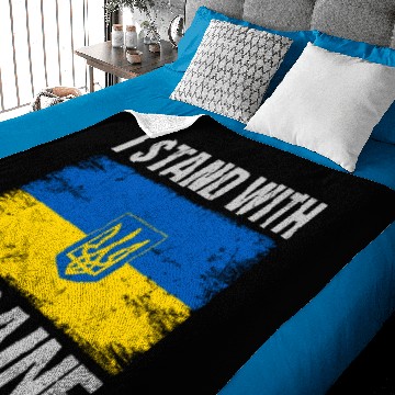 Discover I Stand With Ukraine Ukrainian Flag Baby Blankets
