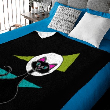 Discover Astro Cat Baby Blankets