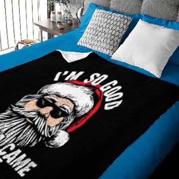 Discover Inappropriate Christmas Im so good Santa came Baby Blankets