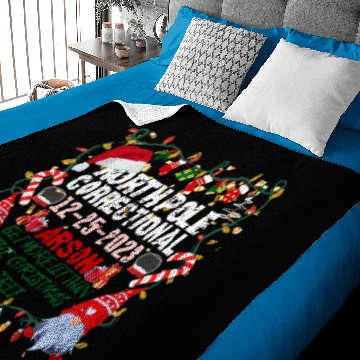 Discover North Pole Correctional Arson Christmas Baby Blankets
