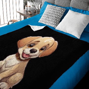 Discover Beaming Beige Puppy Baby Blankets