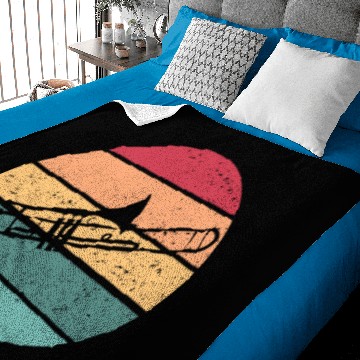 Discover Trombone Sunset Trombone Player School Band Baby Blankets