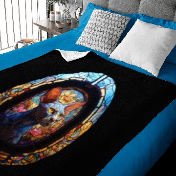 Discover Sphynx cat in stained glass Baby Blankets