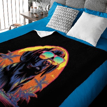 Discover Retro Wave Foxhound Dog Baby Blankets