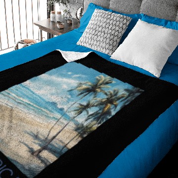 Discover Costa Rica Palm Tree Beach Baby Blankets