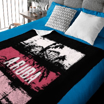 Discover Aruba Vacation Souvenir Abstract Artistic Baby Blankets