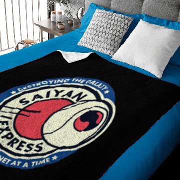 Discover Saiyan Parody Logo Funny Destroy Galaxy Express Baby Blankets