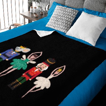 Discover Nutcracker Ballet Funny Christmas Nutcracker Baby Blankets