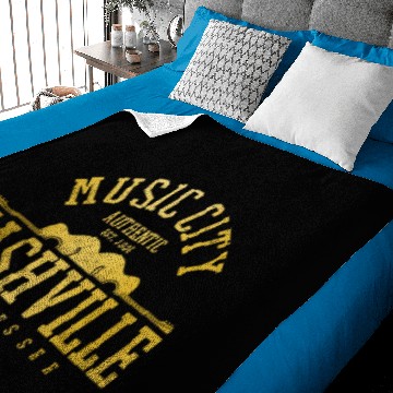 Discover Nashville Tennessee Country Music City Baby Blankets