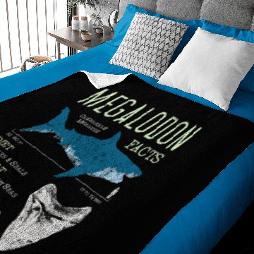 Discover Megalodon Facts Baby Blankets