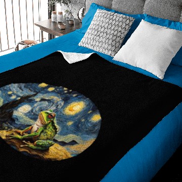 Discover cute pet frog painting Baby Blankets