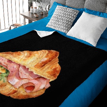 Discover Smoked Ham Croissant Baby Blankets