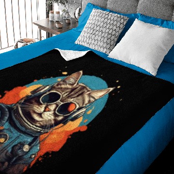 Discover Astro Cat Baby Blankets