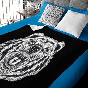 Discover Dark Angry Bear Beast Baby Blankets