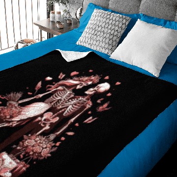 Discover Love Eternal - Skeletal Lovers’ Picnic Baby Blankets