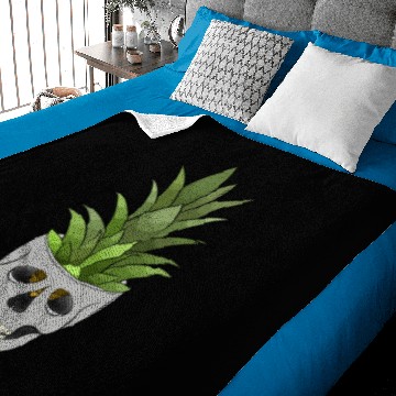 Discover pineapple skull Baby Blankets