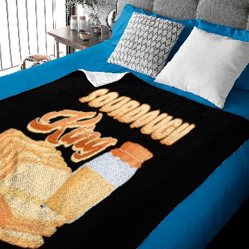 Discover Bread Lover Sourdough King Bread Baking Baby Blankets