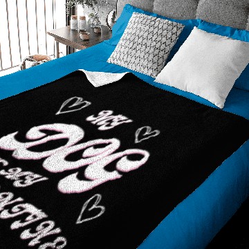 Discover my dog is my valentine Baby Blankets