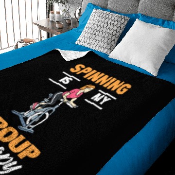 Discover Spinning Is My Group Therapy Spin Class Baby Blankets