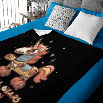 Discover Robot Unicorn: Magical gears in motion Baby Blankets