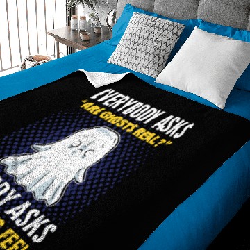 Discover Everybody Asks Are Ghosts Real? Ghost Hunting Baby Blankets