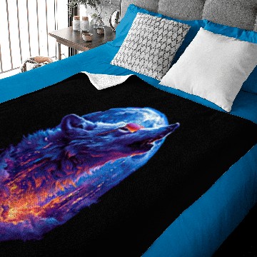 Discover Cool Wolf Howling Baby Blankets