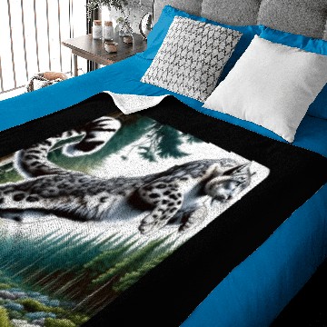 Discover Snow Leopard Leopard White Leopard Baby Blankets