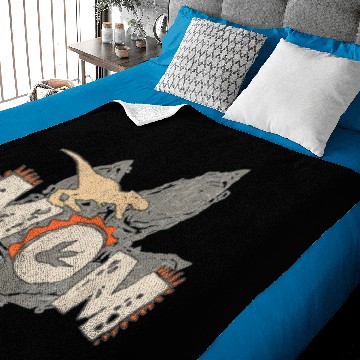 Discover Mamasaurus Footprint Mom Baby Blankets