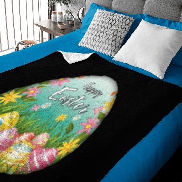 Discover Happy Easter Egg Design: Easter Holiday Baby Blankets