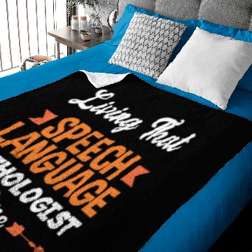 Discover SLP Speech Therapist Speech Language Pathologist Baby Blankets