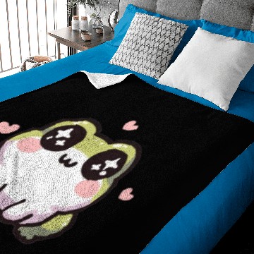 Discover Kawaii Frog Cute Pattern Baby Blankets