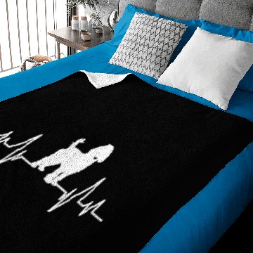 Discover Bernedoodle Heartbeat Line Baby Blankets