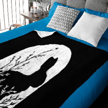 Discover Minimalist Easter Bunny Rabbit With Spring Flowers Baby Blankets