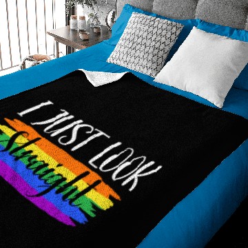 Discover I Just Look Straight Baby Blankets