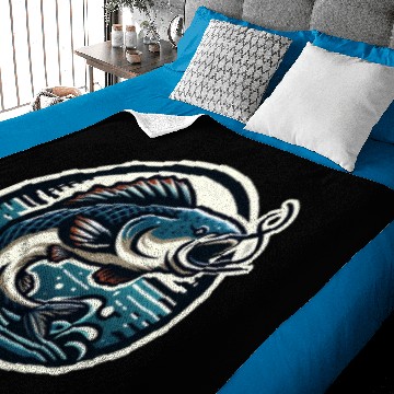 Discover Flathead Catfish Fishing Baby Blankets