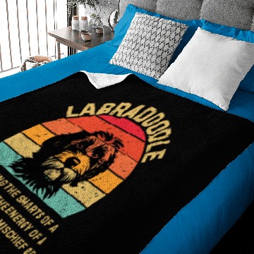 Discover Labradoodle Retro Sunset Baby Blankets