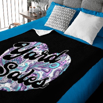 Discover Yard Sales paisley heart Baby Blankets