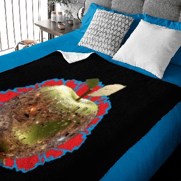 Discover golden tones Inside a green apple Baby Blankets