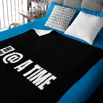 Discover One Day At A Time, Text in Box Baby Blankets