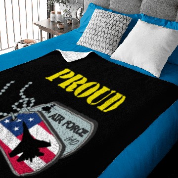 Discover Proud Air Force Dad Baby Blankets