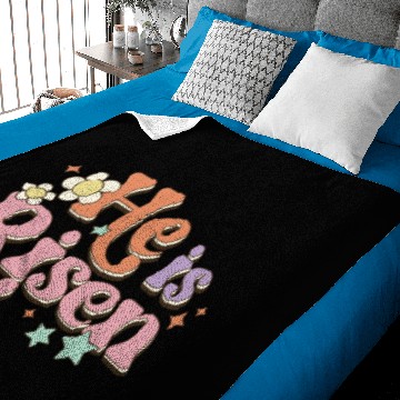 Discover Retro Easter He is risen Baby Blankets