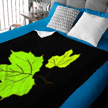 Discover Two maple leaves drawing. Hand drawn. Maple leaf. Baby Blankets
