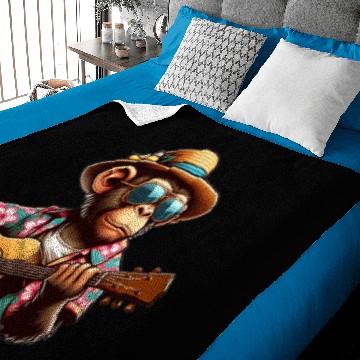 Discover Aloha Monkey Tunes Baby Blankets