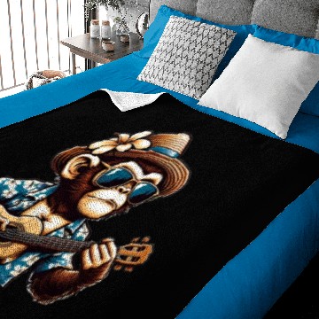 Discover Aloha Monkey Tunes Baby Blankets