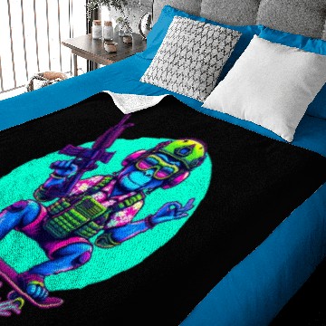 Discover 03 hand signal Funky Monkey Skateboard Operator Baby Blankets