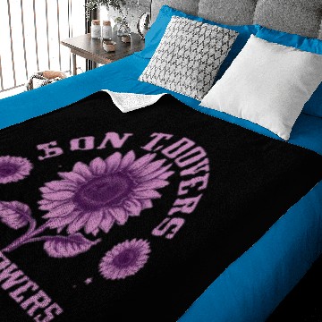 Discover sunflowers purple Baby Blankets