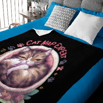 Discover Cat Nap Expert - Funny Cat Outfit! Baby Blankets