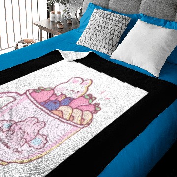 Discover Bunny cereal bowl Baby Blankets